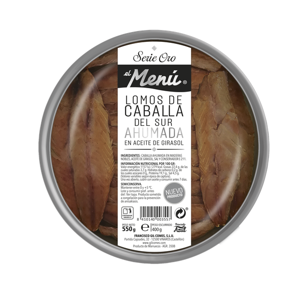 Lomos de Caballa Ahumada 550 gr.