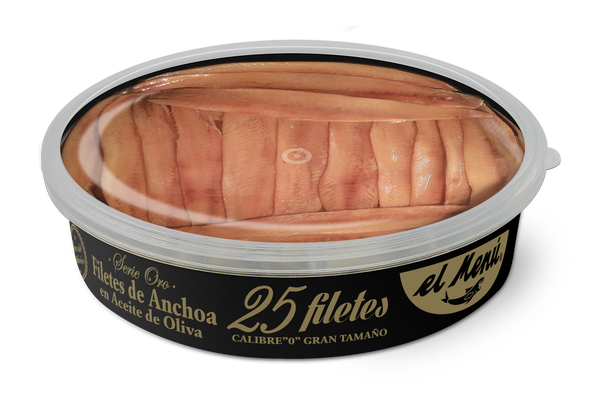 Large Size Cantabrian Anchovy Fillets in Olive Oil-25 uds.